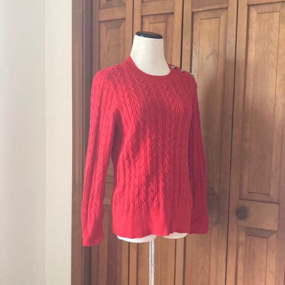 Charter Club Red Pullover Sweater, Size L - Picture 1 of 10